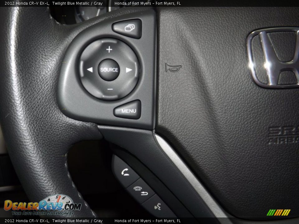 2012 Honda CR-V EX-L Twilight Blue Metallic / Gray Photo #24
