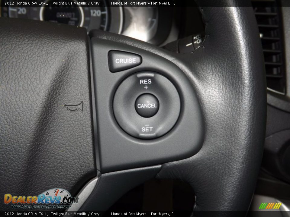 2012 Honda CR-V EX-L Twilight Blue Metallic / Gray Photo #25