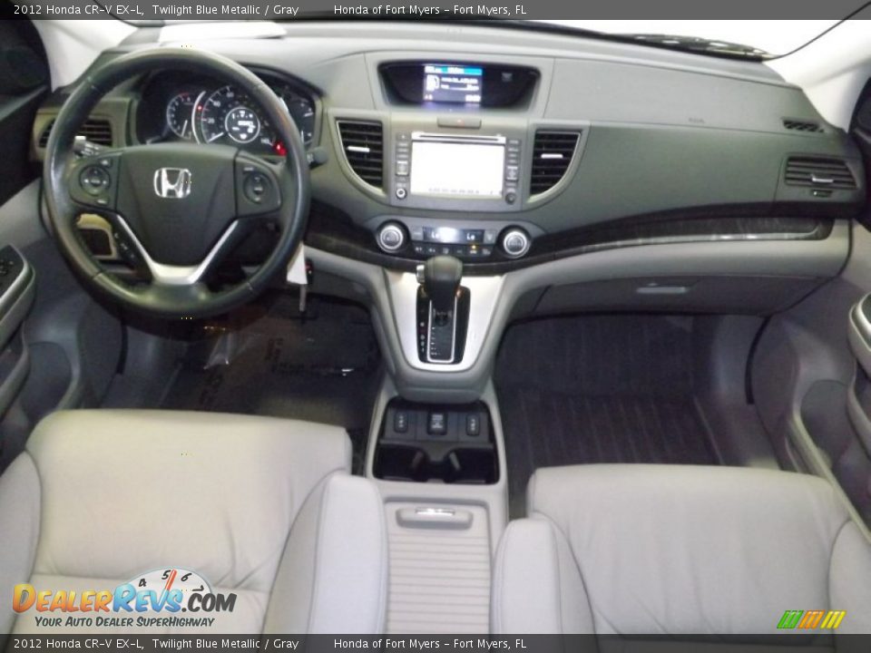 2012 Honda CR-V EX-L Twilight Blue Metallic / Gray Photo #33