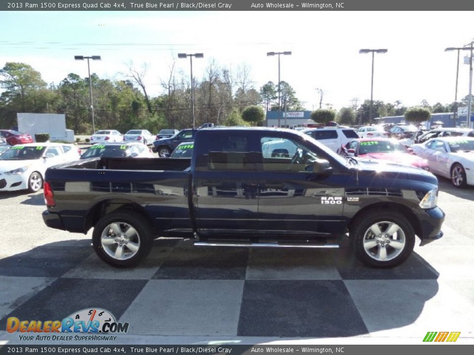 2013 Ram 1500 Express Quad Cab 4x4 True Blue Pearl / Black/Diesel Gray Photo #3