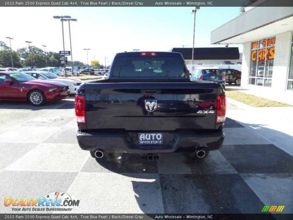 2013 Ram 1500 Express Quad Cab 4x4 True Blue Pearl / Black/Diesel Gray Photo #4