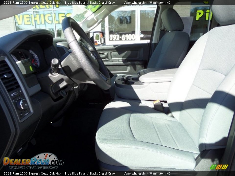 2013 Ram 1500 Express Quad Cab 4x4 True Blue Pearl / Black/Diesel Gray Photo #11