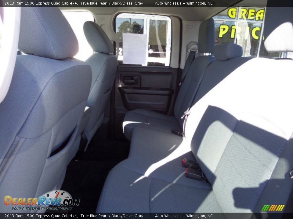 2013 Ram 1500 Express Quad Cab 4x4 True Blue Pearl / Black/Diesel Gray Photo #12