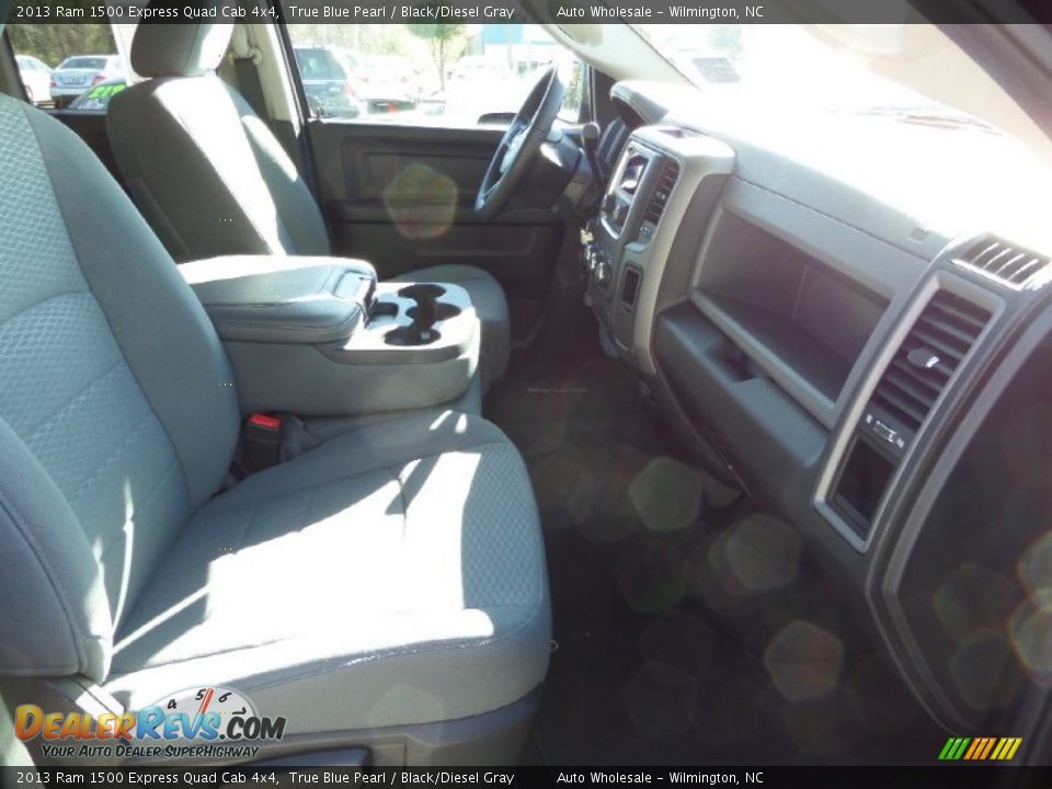 2013 Ram 1500 Express Quad Cab 4x4 True Blue Pearl / Black/Diesel Gray Photo #13