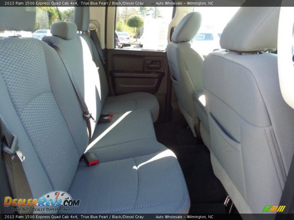 2013 Ram 1500 Express Quad Cab 4x4 True Blue Pearl / Black/Diesel Gray Photo #14