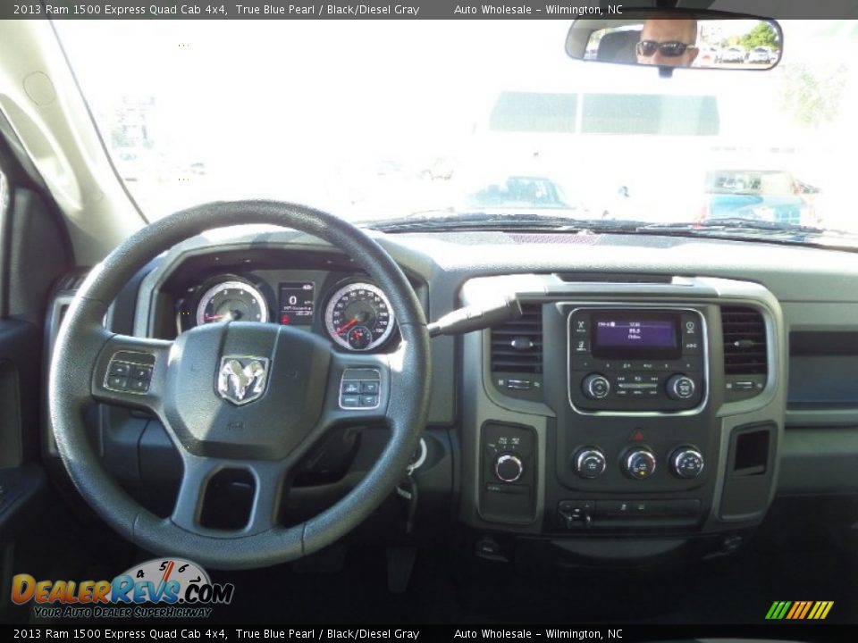 2013 Ram 1500 Express Quad Cab 4x4 True Blue Pearl / Black/Diesel Gray Photo #15