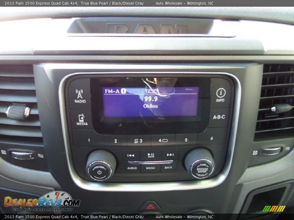 2013 Ram 1500 Express Quad Cab 4x4 True Blue Pearl / Black/Diesel Gray Photo #17