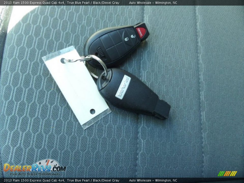 2013 Ram 1500 Express Quad Cab 4x4 True Blue Pearl / Black/Diesel Gray Photo #20