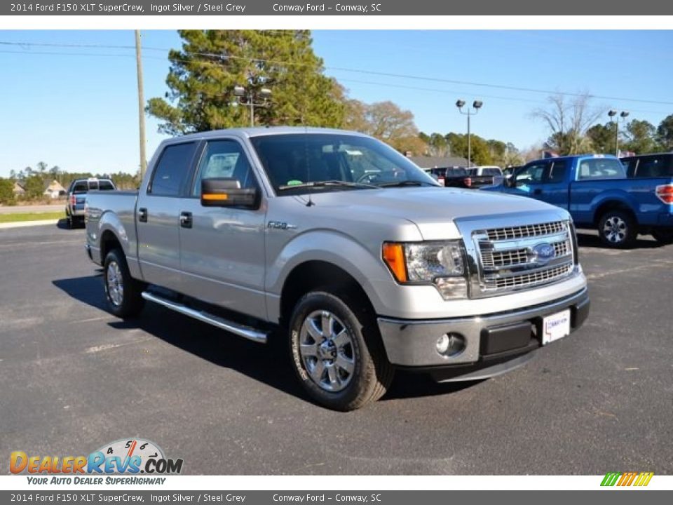 2014 Ford F150 XLT SuperCrew Ingot Silver / Steel Grey Photo #3