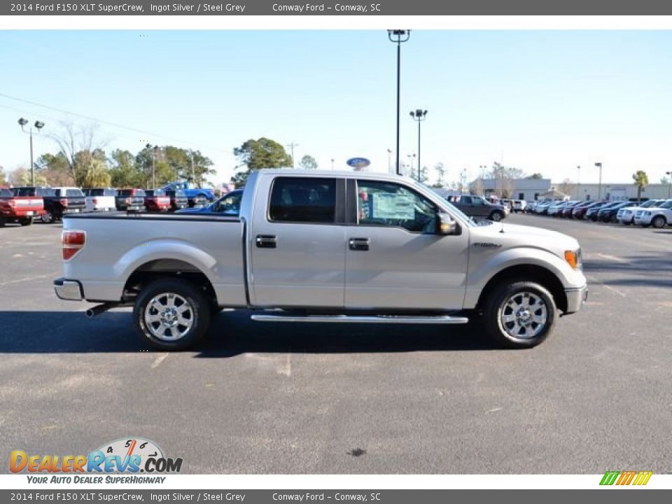 2014 Ford F150 XLT SuperCrew Ingot Silver / Steel Grey Photo #4
