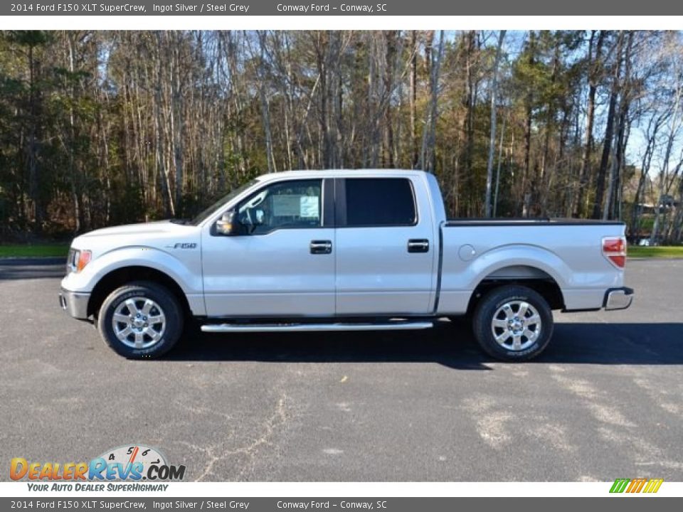 2014 Ford F150 XLT SuperCrew Ingot Silver / Steel Grey Photo #8