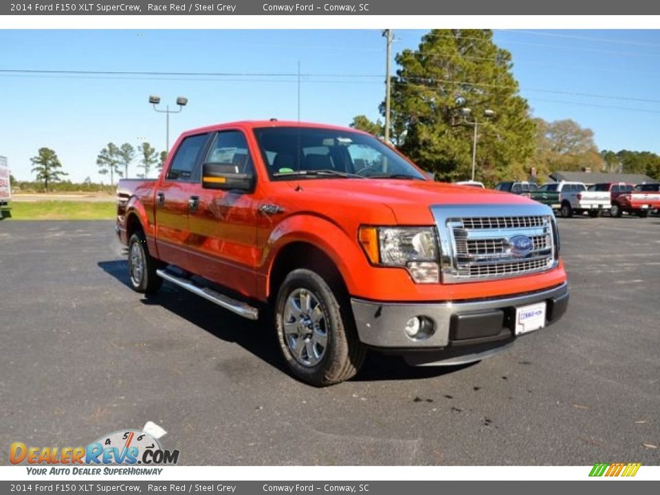 2014 Ford F150 XLT SuperCrew Race Red / Steel Grey Photo #3