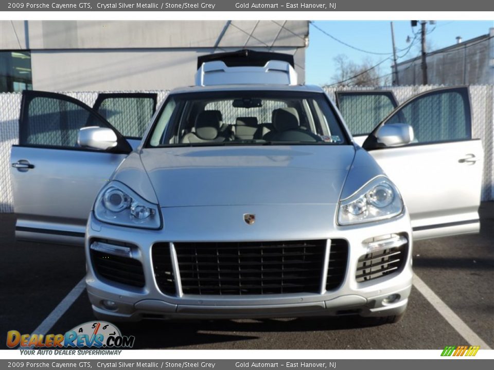 2009 Porsche Cayenne GTS Crystal Silver Metallic / Stone/Steel Grey Photo #2