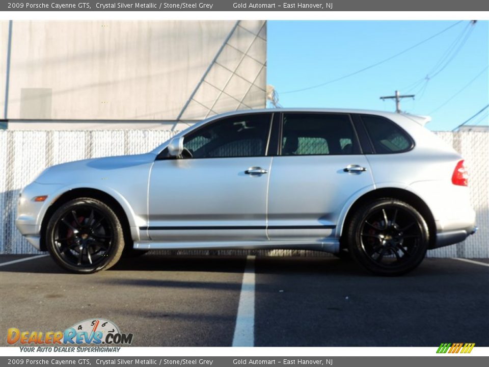 2009 Porsche Cayenne GTS Crystal Silver Metallic / Stone/Steel Grey Photo #6