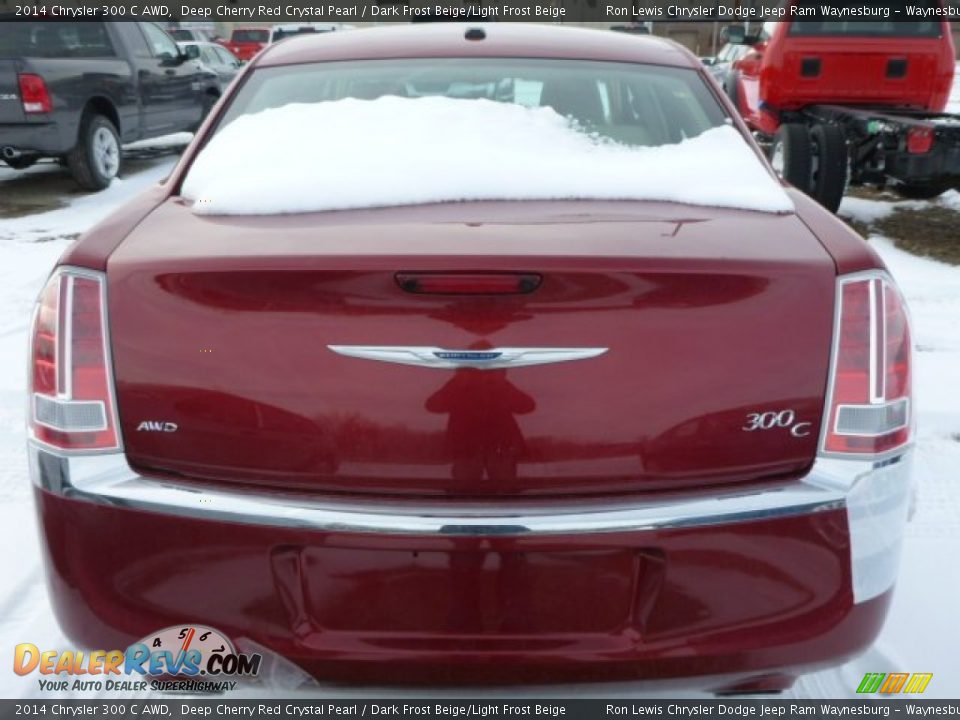 2014 Chrysler 300 C AWD Deep Cherry Red Crystal Pearl / Dark Frost Beige/Light Frost Beige Photo #4