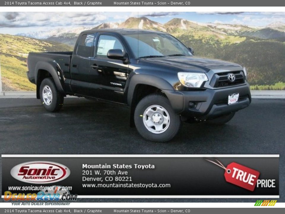 2014 Toyota Tacoma Access Cab 4x4 Black / Graphite Photo #1