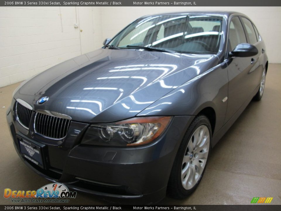 2006 BMW 3 Series 330xi Sedan Sparkling Graphite Metallic / Black Photo #3