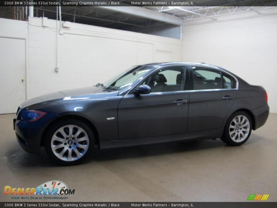 2006 BMW 3 Series 330xi Sedan Sparkling Graphite Metallic / Black Photo #4