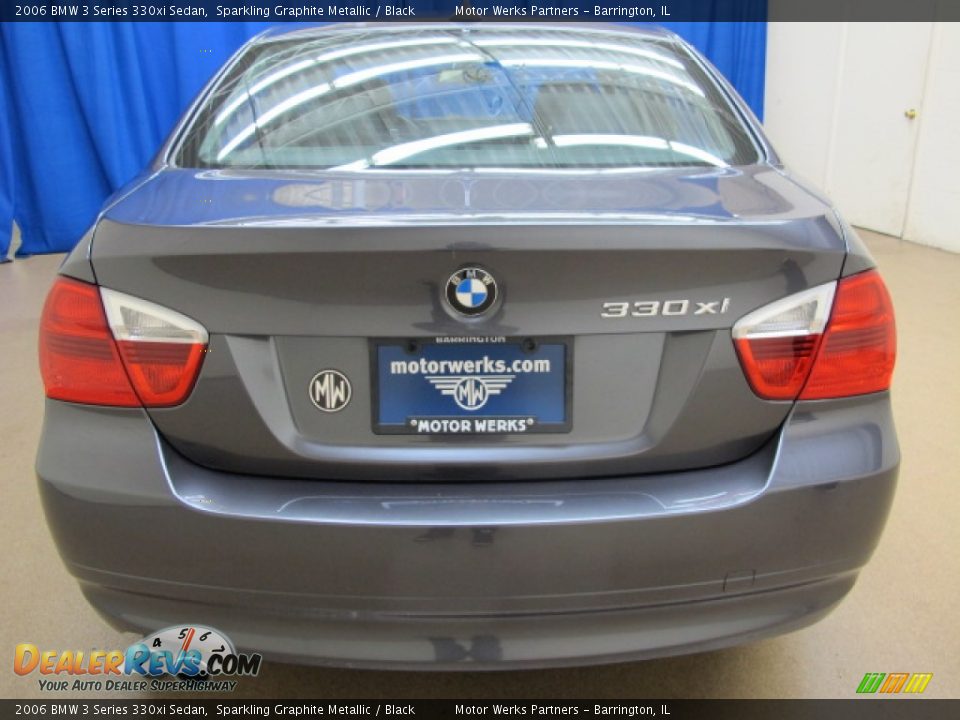 2006 BMW 3 Series 330xi Sedan Sparkling Graphite Metallic / Black Photo #6