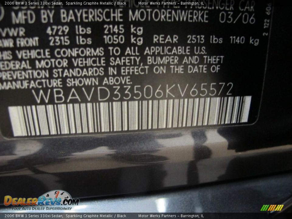 2006 BMW 3 Series 330xi Sedan Sparkling Graphite Metallic / Black Photo #26
