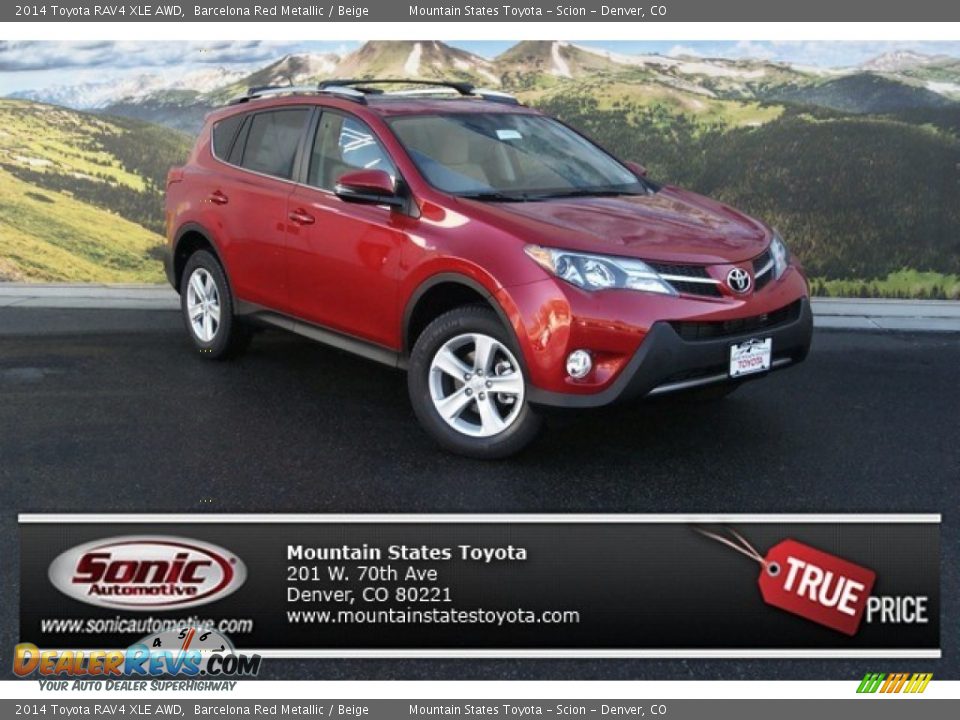 2014 Toyota RAV4 XLE AWD Barcelona Red Metallic / Beige Photo #1