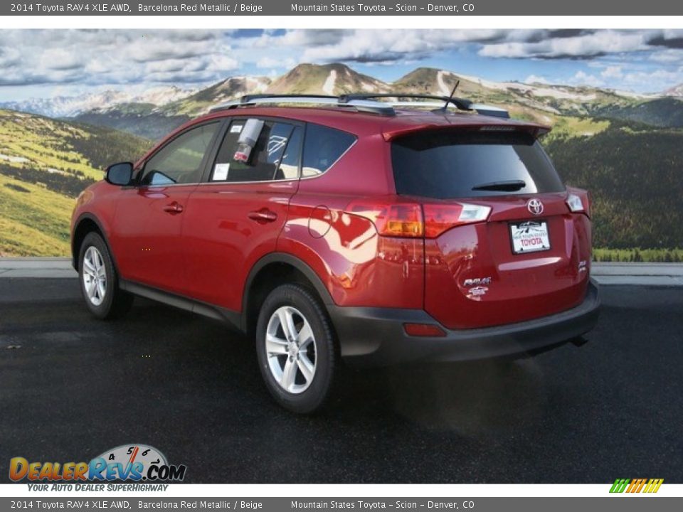 2014 Toyota RAV4 XLE AWD Barcelona Red Metallic / Beige Photo #2