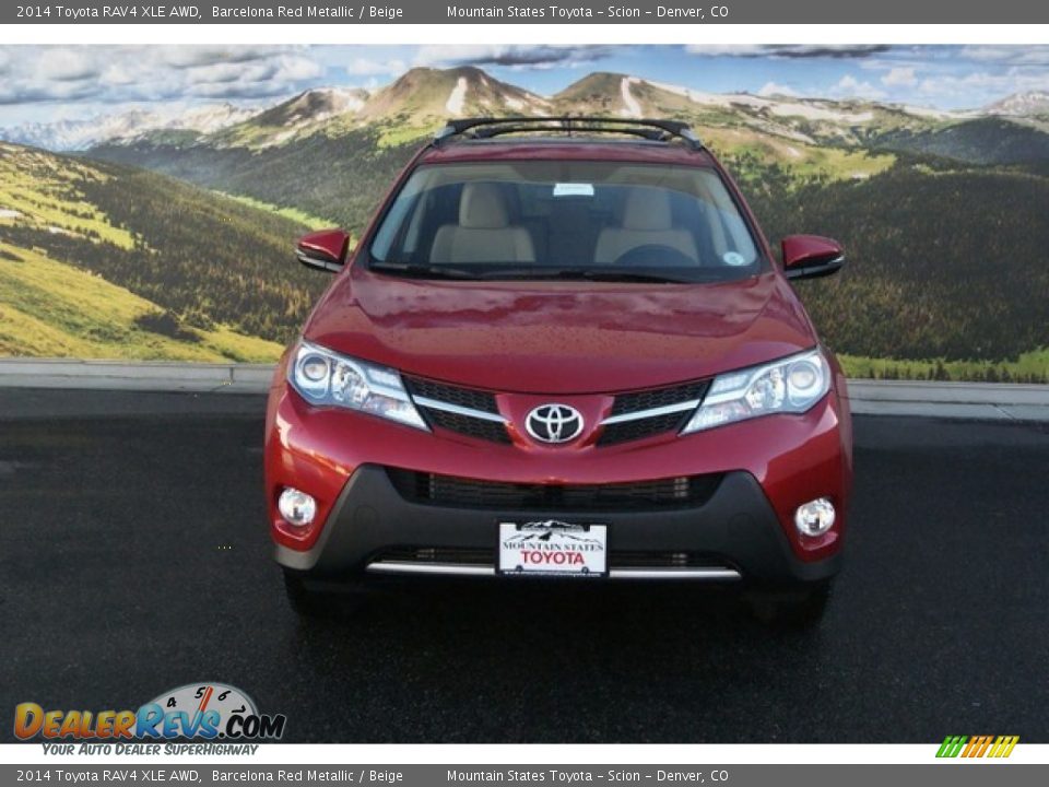 2014 Toyota RAV4 XLE AWD Barcelona Red Metallic / Beige Photo #3