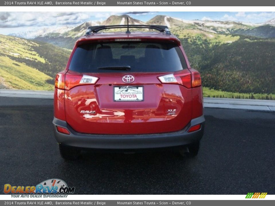 2014 Toyota RAV4 XLE AWD Barcelona Red Metallic / Beige Photo #4