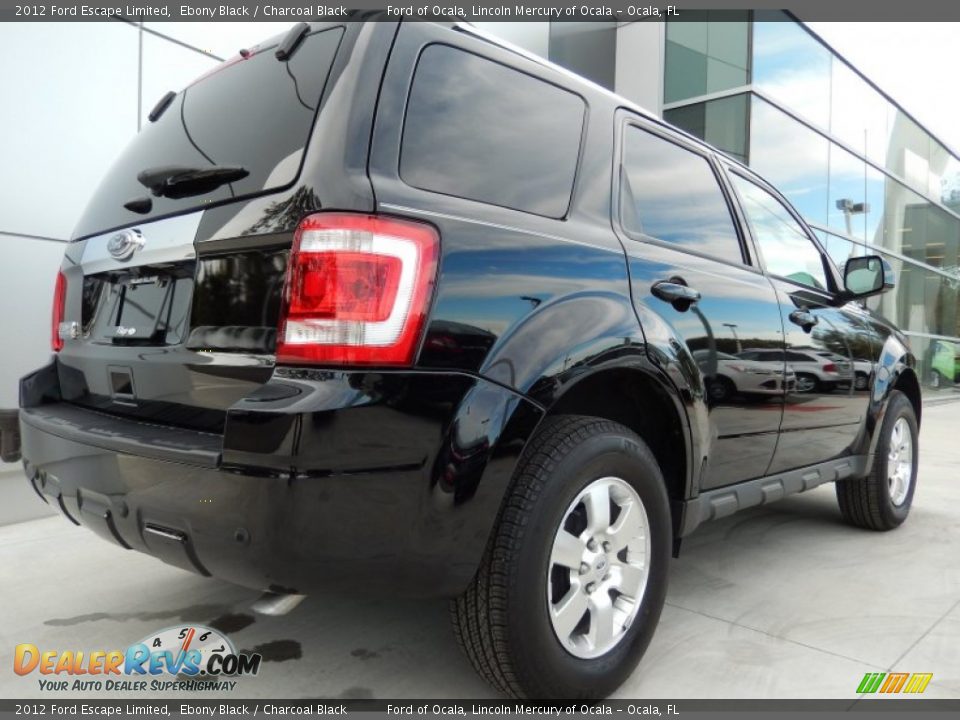2012 Ford Escape Limited Ebony Black / Charcoal Black Photo #4