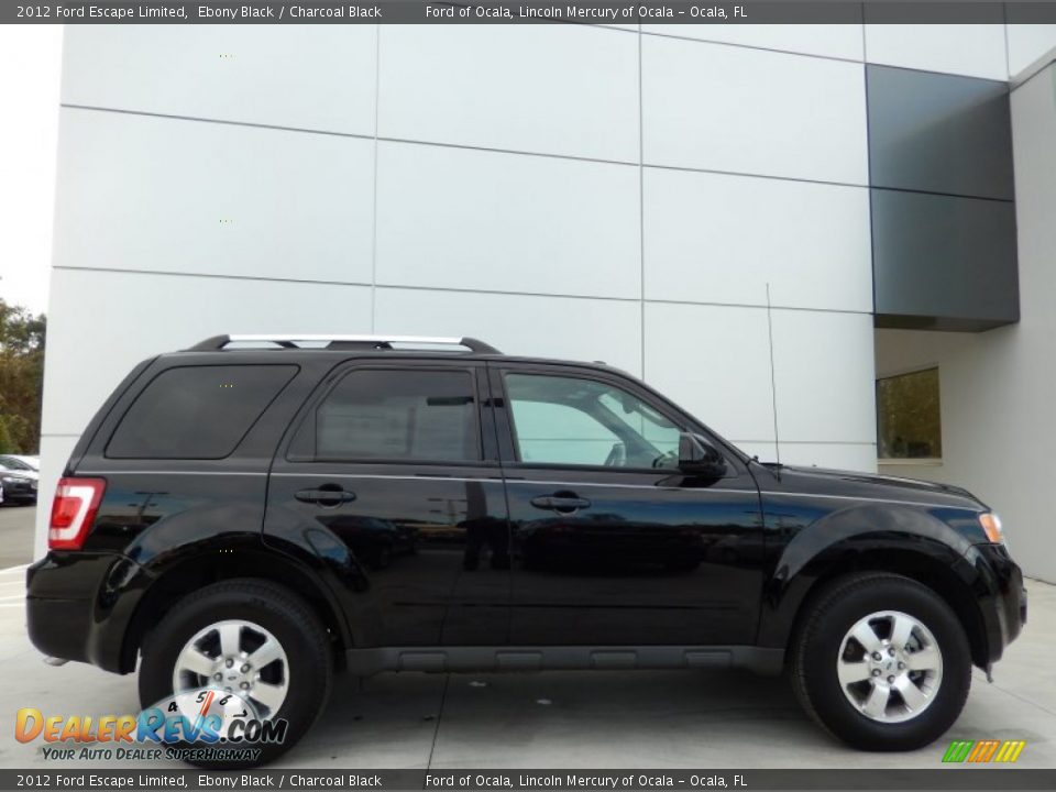 2012 Ford Escape Limited Ebony Black / Charcoal Black Photo #5