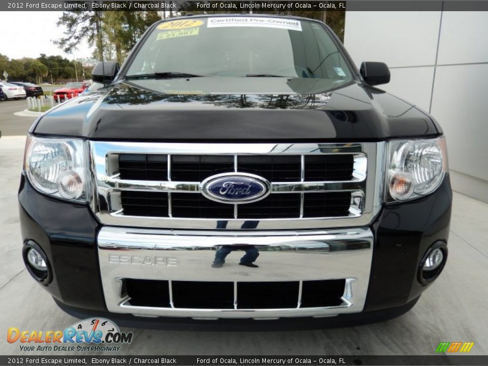 2012 Ford Escape Limited Ebony Black / Charcoal Black Photo #7
