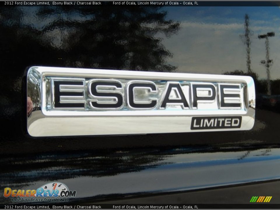 2012 Ford Escape Limited Ebony Black / Charcoal Black Photo #8