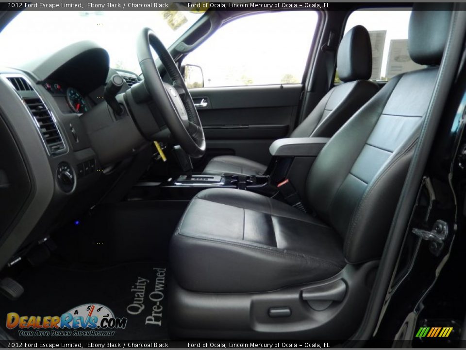 2012 Ford Escape Limited Ebony Black / Charcoal Black Photo #11