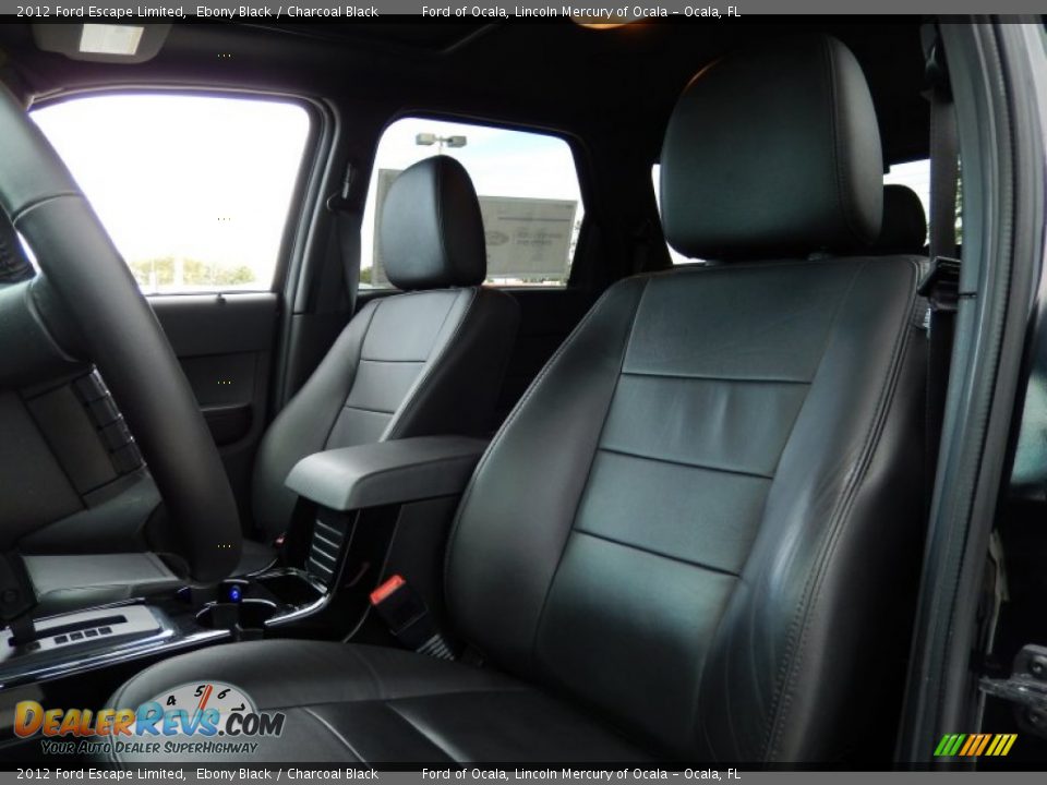 2012 Ford Escape Limited Ebony Black / Charcoal Black Photo #12