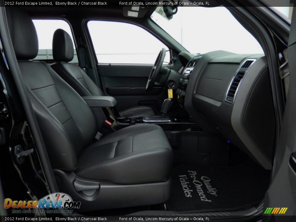 2012 Ford Escape Limited Ebony Black / Charcoal Black Photo #16