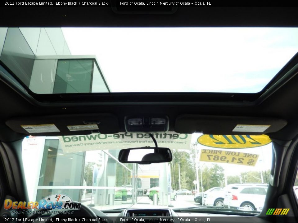 2012 Ford Escape Limited Ebony Black / Charcoal Black Photo #18