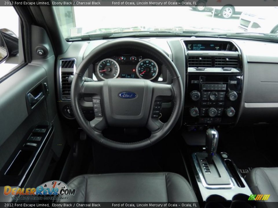 2012 Ford Escape Limited Ebony Black / Charcoal Black Photo #20