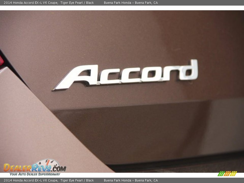 2014 Honda Accord EX-L V6 Coupe Tiger Eye Pearl / Black Photo #3