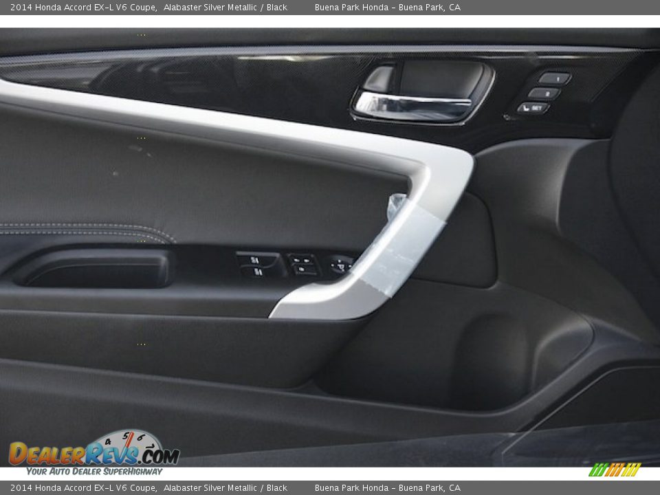 2014 Honda Accord EX-L V6 Coupe Alabaster Silver Metallic / Black Photo #8