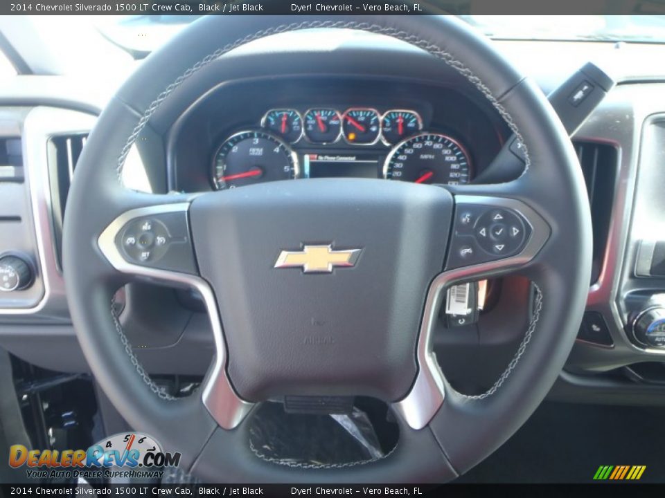 2014 Chevrolet Silverado 1500 LT Crew Cab Black / Jet Black Photo #14