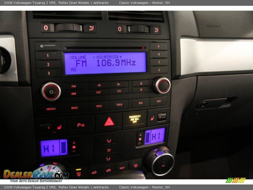 2008 Volkswagen Touareg 2 VR6 Reflex Silver Metallic / Anthracite Photo #10