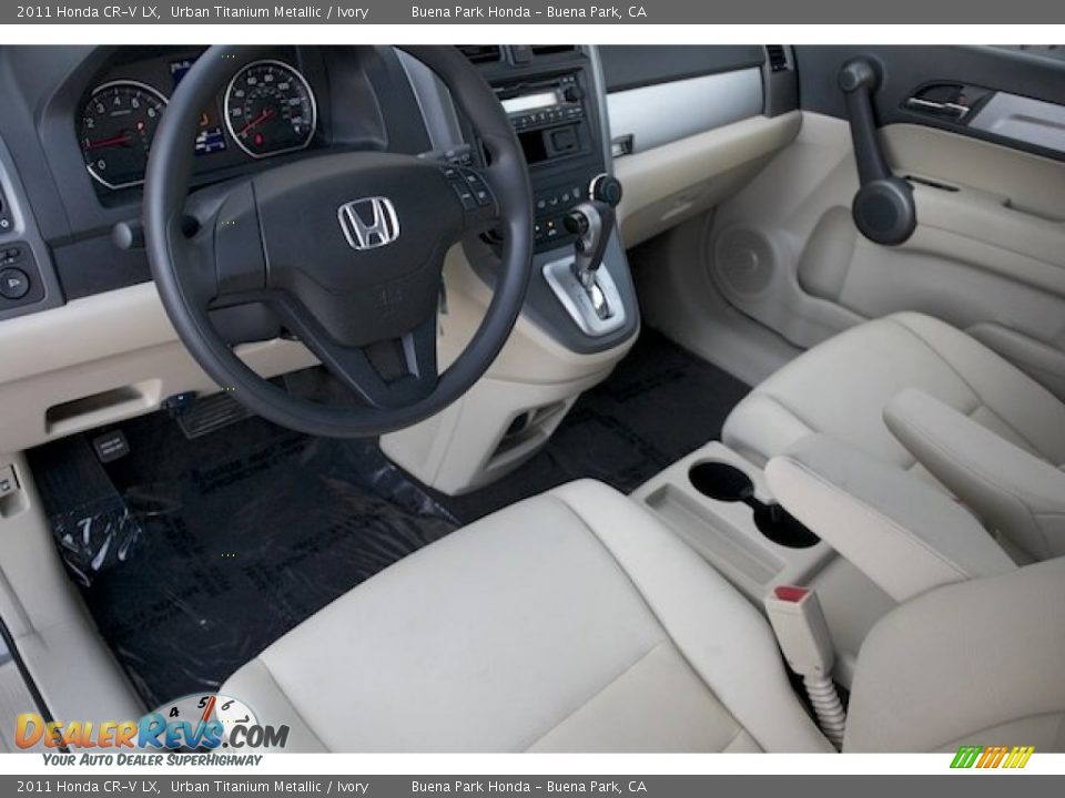 2011 Honda CR-V LX Urban Titanium Metallic / Ivory Photo #12
