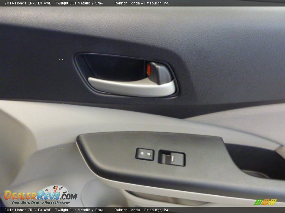 2014 Honda CR-V EX AWD Twilight Blue Metallic / Gray Photo #6