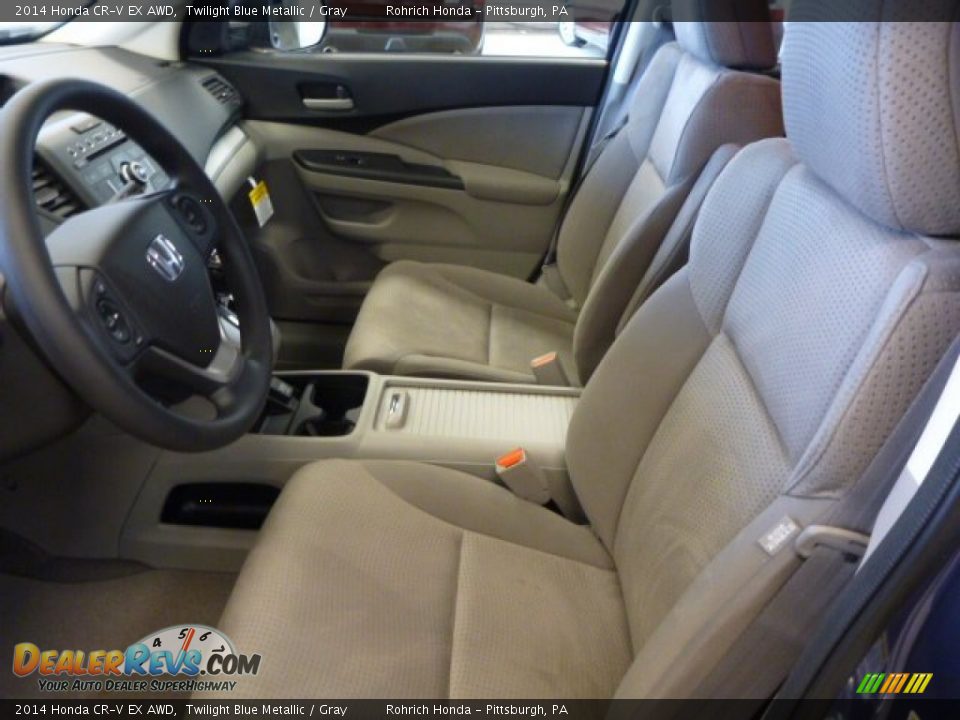 2014 Honda CR-V EX AWD Twilight Blue Metallic / Gray Photo #11