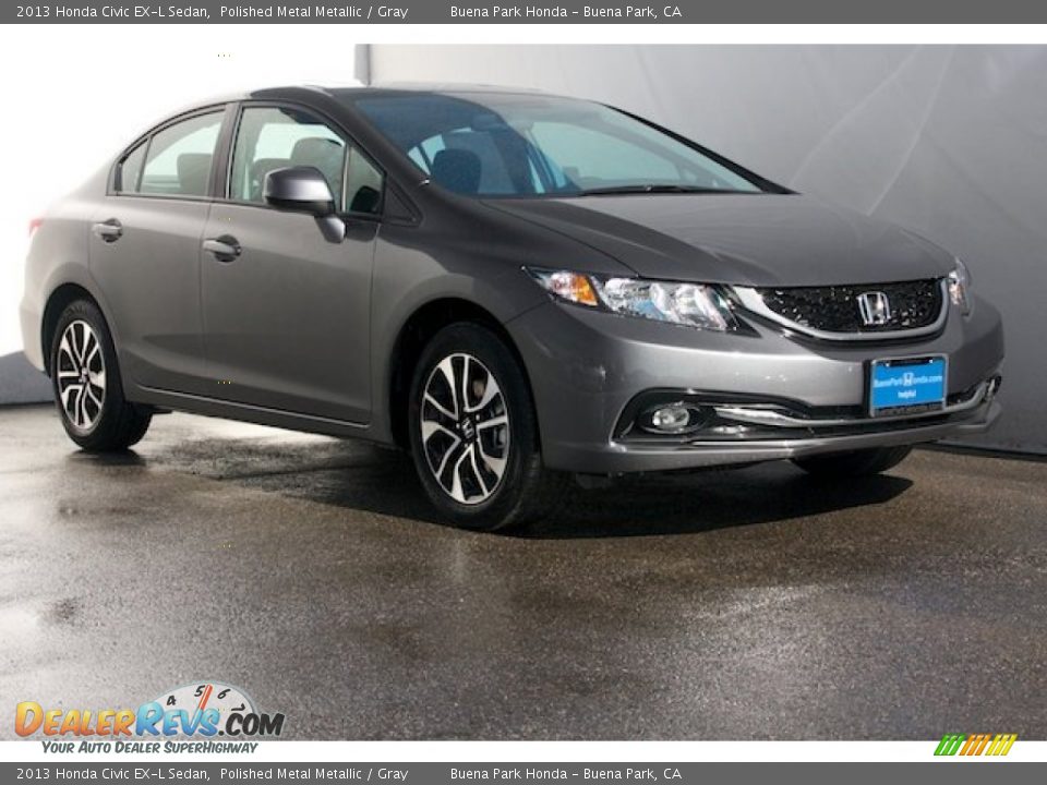 2013 Honda Civic EX-L Sedan Polished Metal Metallic / Gray Photo #1