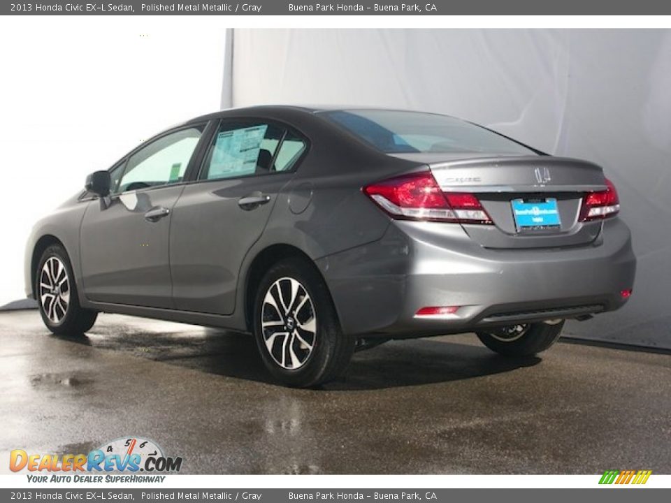 2013 Honda Civic EX-L Sedan Polished Metal Metallic / Gray Photo #2