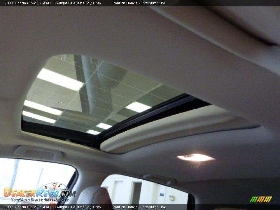 2014 Honda CR-V EX AWD Twilight Blue Metallic / Gray Photo #15