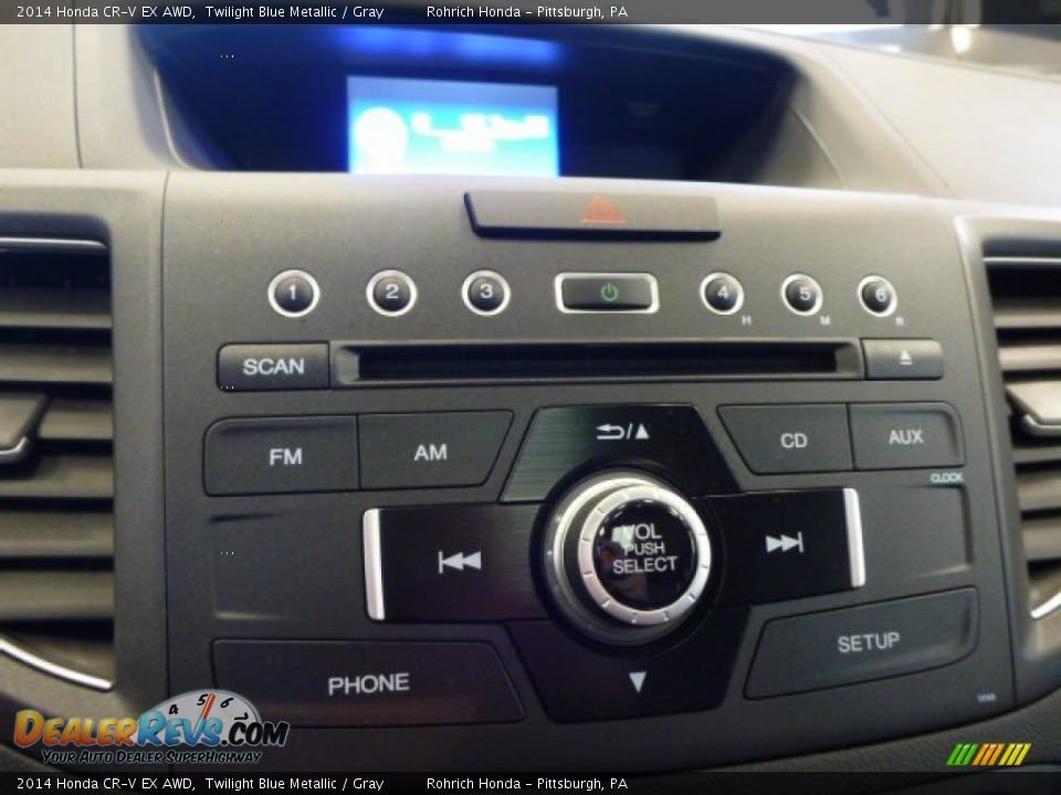 2014 Honda CR-V EX AWD Twilight Blue Metallic / Gray Photo #16