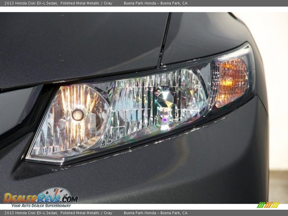 2013 Honda Civic EX-L Sedan Polished Metal Metallic / Gray Photo #11