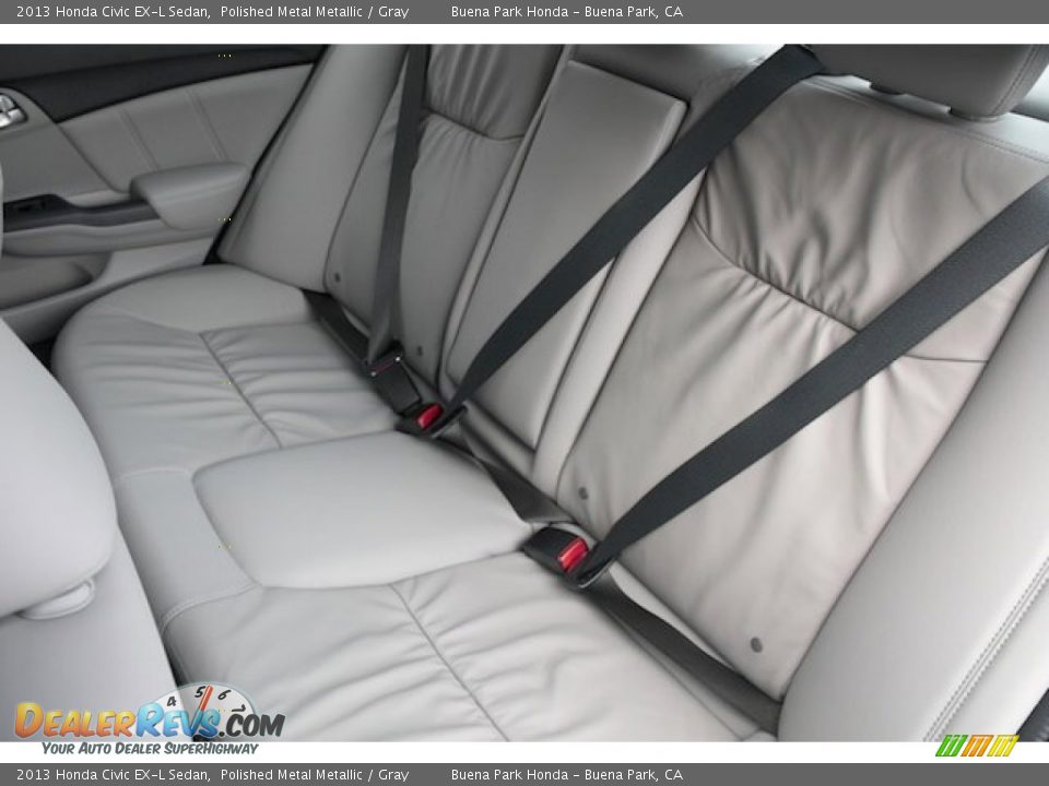 2013 Honda Civic EX-L Sedan Polished Metal Metallic / Gray Photo #17